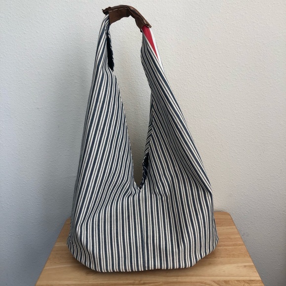 Totem Salvaged Handbags - NEW TOTEM SALVAGED VINTAGE RAILROAD DENIM HOBO BAG